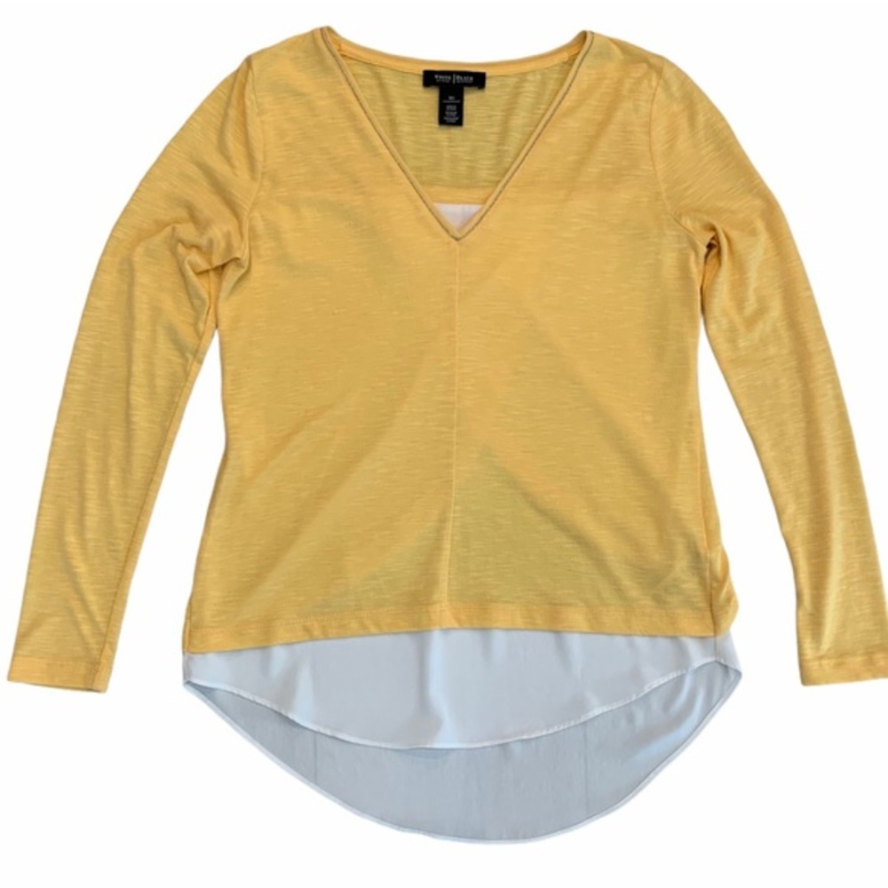 WHITE HOUSE BLACK MARKET Twofer Long Sleeve Top